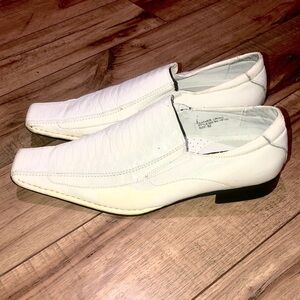 Delli Aldo Vintage White crocodile Dress Šhoes 8 1/2